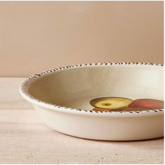 Target John Derian Stoneware Pie Dish Plate Thanksgiving Harvest Fall Apples New - Picture 3 of 4